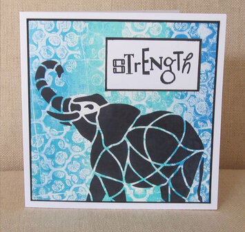 Clarity stencil Elephant 95 7"x7"
