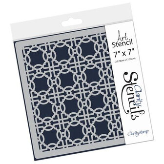 Clarity stencil oriental lattice 7"x7" 100
