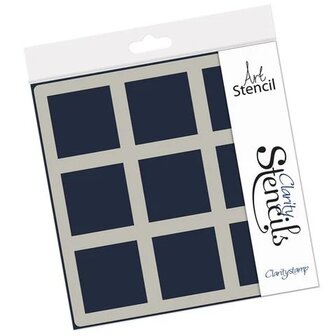 Clarity Stencil &ndash; Framework Squares (7x7")