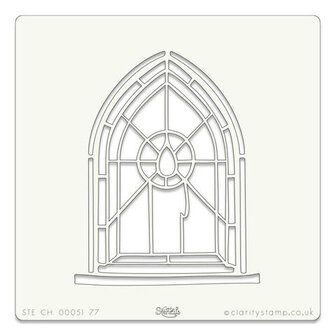 Clarity Stencil &ndash; Candle Window (7x7")