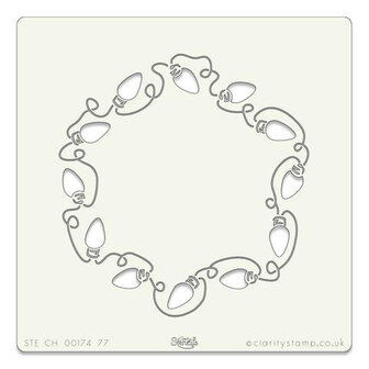 Clarity stencil FAIRY LIGHTS WREATH 7