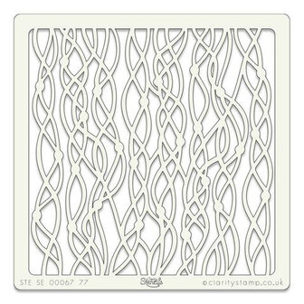 Clarity stencil SEAWEED 7  x 7"