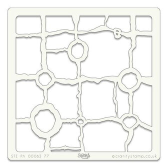 Clarity stencil ROCKY BLOCK 7" X 7"