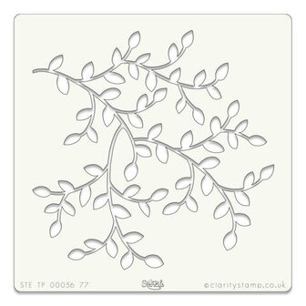 Clarity Stencil &ndash; Double Sprig (7x7)