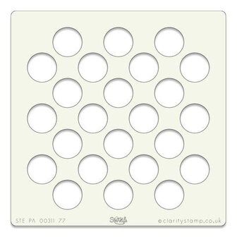 Clarity Stencil &ndash; Big Polka (7x7")