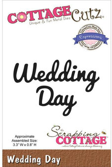 Cottage Cutz Die &ndash; Tekst "Wedding Day"