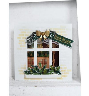 Marianne design Die cut card with a view CR1389