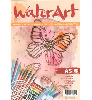 WaterArt Watercolour Paper Waterart A5 185 Grams