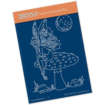 Clarity Groori Plate &ndash; Fairy 6 (A6) | Magisch elfje voor fijne embossing