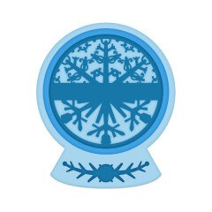 festive snow globe die