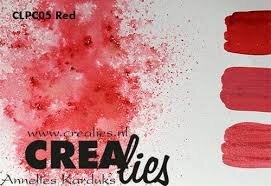 Crealies colorzz pigment poeder red