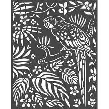 Stamperia Amazonia Parrot Stencil 20x25 cm