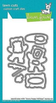 Lawn Fawn Beary Happy Holidays snijmal