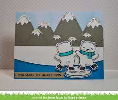 Lawn Fawn Beary Happy Holidays snijmal