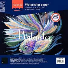Florence watercolorpaper 300 grams smooth black A3