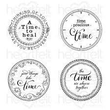 Heartfelt Creations Timepiece Sentiments stempelset