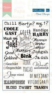 Marianne Design tekst stempels mannen