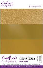 Crafters Companion Cardstock gold luxury A4 formaat