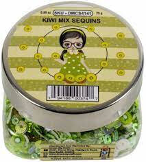 Kiwi Mix Sequins &ndash; Fruitige shaker mix van Dress My Craft in frisse groentinten