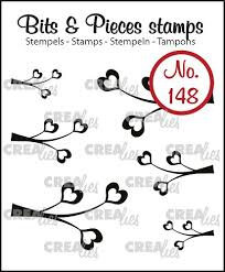 Crealies stamp mini leaves 4