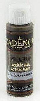 Cadence Premium Acrylverf &ndash; Burnt Umber (70 ml)