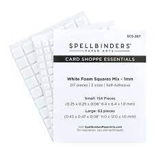Spellbinders White Foam Squares Mix 1 mm