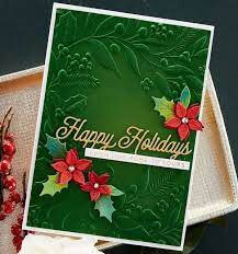 Spellbinders 3 D Embossing folder - Holiday Floral Swag