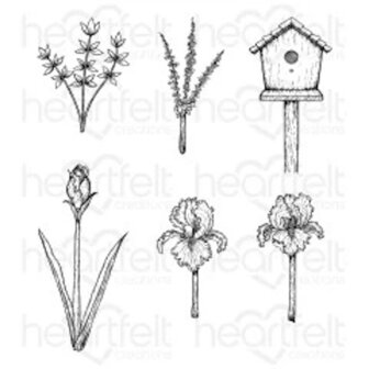 Heartfelt Creations Accents cling stamp set
