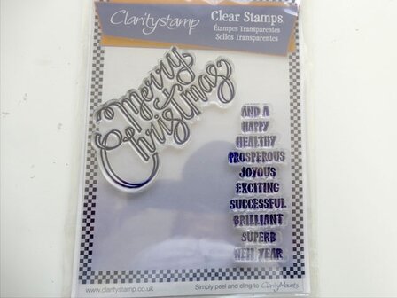 MERRY CHRISTMAS &amp; HAPPY NEW YEAR SENTIMENTS STAMP SET