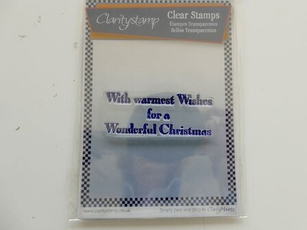 with warmest wishes stempeltekst