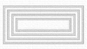 Die-namics Mini Slimline Double Stitched Rectangle STAX