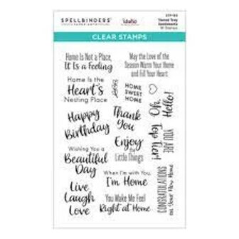 Spellbinders Stempelset Tiered Tray Sentiments STP-165