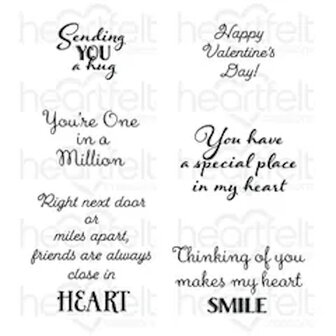 Heartfelt Creations Friendship Sentiments stempelset