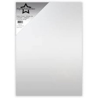 paper favourites card glossy Chrome Silver Mirror Card Gloss
