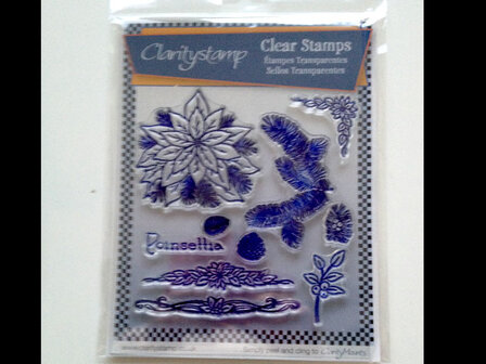 Clarity stamp JAYNE'S BIJOU POINSETTIA A6 STAMP SET