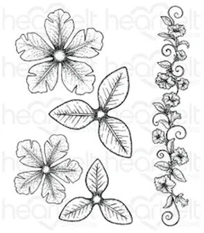 Heartfelt Creations Large Classic Petunia stempelset