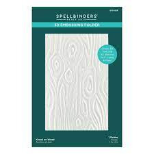 Spellbinders 3-D embossing folder - Knock on Wood