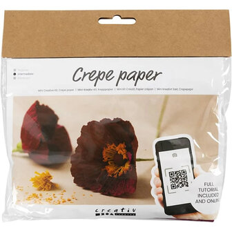 Crepepapier Klaproos Maken &ndash; Complete creatieve hobbyset