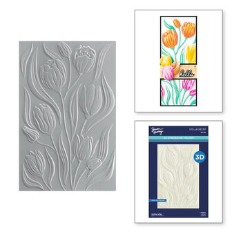 Simon Hurley 3D Embossing Folder - Twirling Tulips