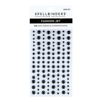 Spellbinders zwarte parels &ndash; Jet Pearl Dots