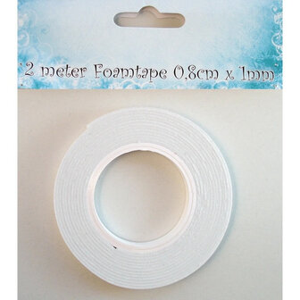 Nellie Snellen Foam Tape &ndash; 1 mm dik &ndash; Voor subtiele 3D-effecten