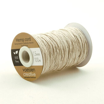 Vaessen Hemp Cord Naturel 0.8 mm