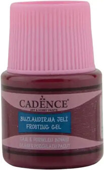 Cadence Glas- en Porseleinverf Frosting Gel &ndash; Pink (45 ml)