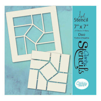 Clarity Stencil &ndash; Abstract Layout (7x7"