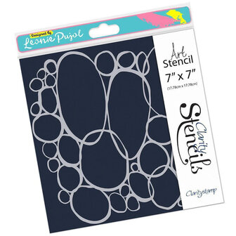 Clarity Stencil &ndash; Leonie Pujol Circles Abstract (7x7")