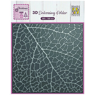 Nellie's Choice 3D embossing folder leaf grain