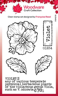 Woodware Craft Clear Stamp Set &ndash; Mini Violet