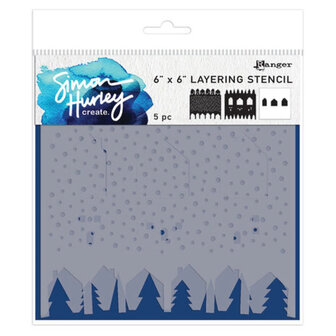 Simon Hurley layering stencil - Winter Scene Maker