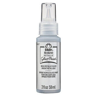 FolkArt Murano Metallic Silver Glass Paint