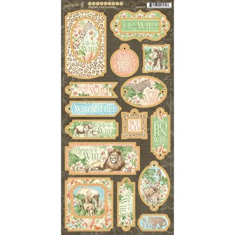 Graphic 45 Chipboard &ndash; Wild &amp; Free Collection